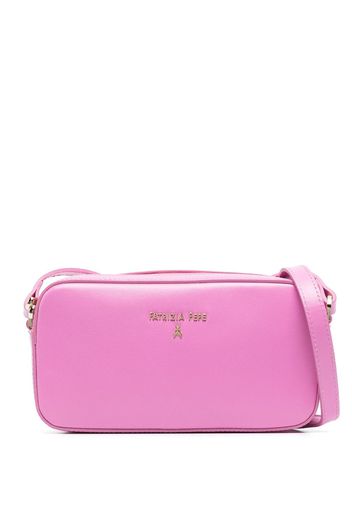 Patrizia Pepe logo-plaque leather crossbody bag - Rosa