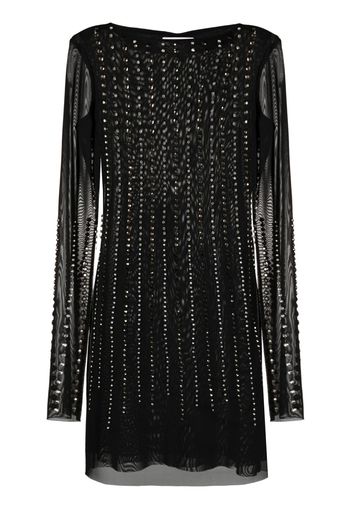 Patrizia Pepe crystal-embellished minidress - Nero