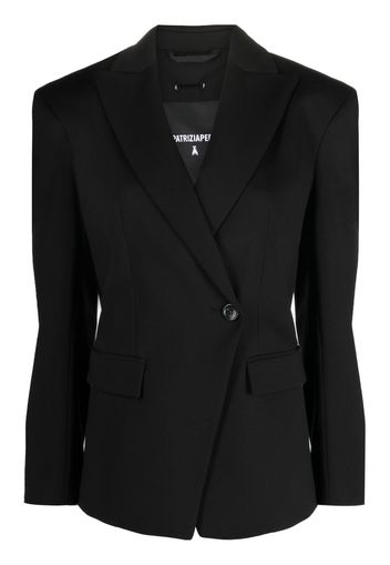 Patrizia Pepe Blazer doppiopetto con revers a lancia - Nero