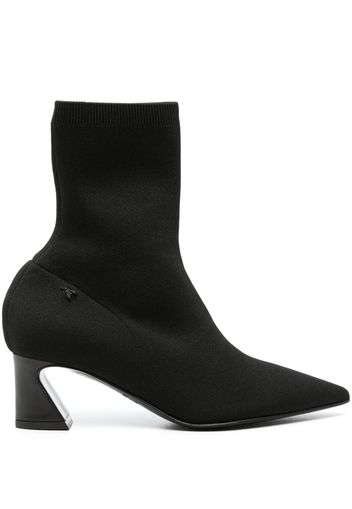 Patrizia Pepe knitted 60mm leather ankle boots - Nero