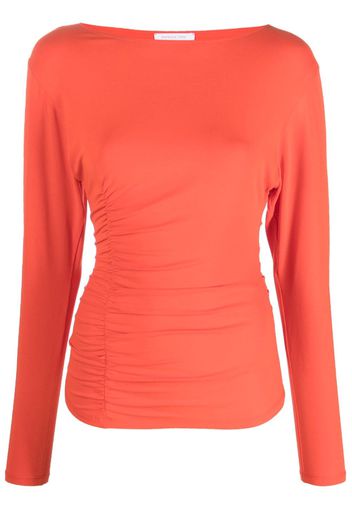 Patrizia Pepe cut-out gathered blouse - Arancione