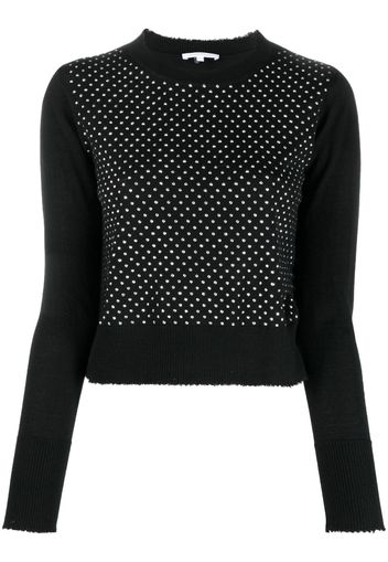 Patrizia Pepe stud-embellished round-neck jumper - Nero