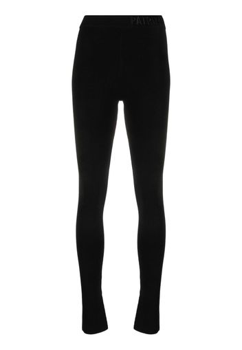 Patrizia Pepe Essential logo-waistband leggings - Nero