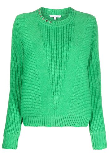 Patrizia Pepe ring-detailing ribbed-knit jumper - Verde