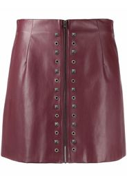 Patrizia Pepe mini leather-effect skirt - Rosso