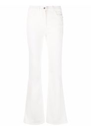 Patrizia Pepe logo patch flared jeans - Bianco