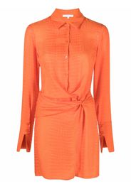 Patrizia Pepe twisted-detail shirt dress - Arancione