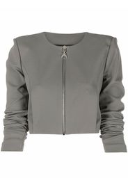 Patrizia Pepe cropped zip-up jacket - Grigio