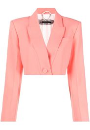 Patrizia Pepe peak-lapel cropped blazer - Rosa