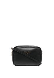 Patrizia Pepe logo-plaque leather crossbody bag - Nero