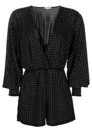 Patrizia Pepe crystal-embellished playsuit - Nero