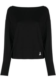 Patrizia Pepe semi-sheer long-sleeve sweatshirt - Nero