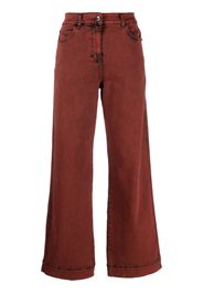 Patrizia Pepe Soft two-tone bootcut jeans - Rosso