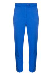 Patrizia Pepe Flannel Cigarette cropped trousers - Blu