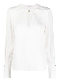 Patrizia Pepe Essential cut-out detail blouse - Bianco