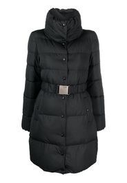 Patrizia Pepe belted-waist padded midi coat - Nero