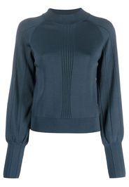 Patrizia Pepe puff-sleeves fine-knit jumper - Blu