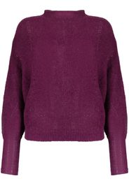 Patrizia Pepe cut-out detail mock-neck jumper - Viola