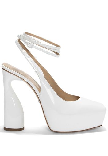 Paul Andrew Levitate 130mm patent leather pumps - Bianco