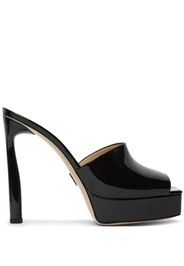 Paul Andrew Arc 125mm platform leather mules - Nero