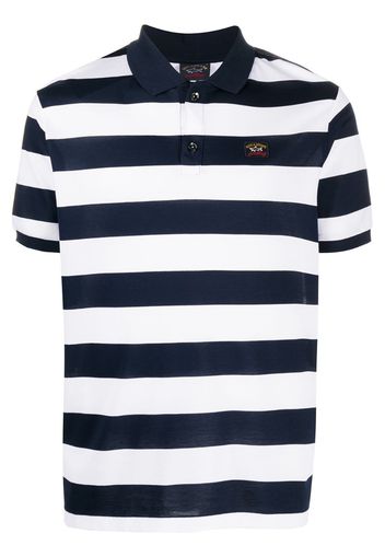 striped short sleeve polo shirt