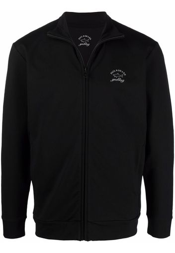 Paul & Shark logo-print zip-up sweatshirt - Nero