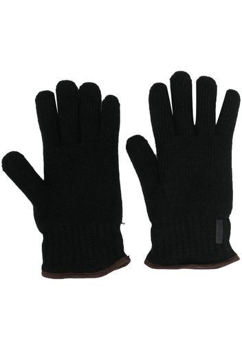 Paul & Shark wool knit gloves - Nero