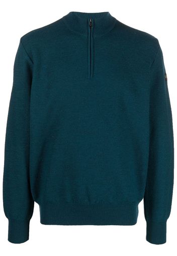 Paul & Shark fine-knit half-zip jumper - Blu