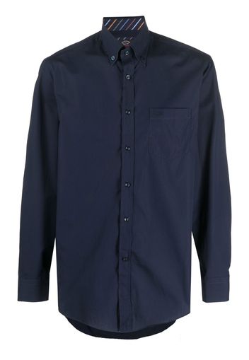 Paul & Shark logo-embroidered button-down shirt - 050 BLUE