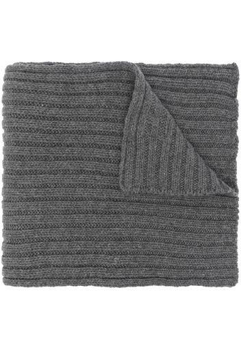 Paul & Shark logo-patch ribbed wool scarf - Grigio