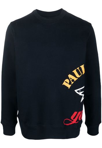 Paul & Shark logo-print long-sleeve sweatshirt - Blu