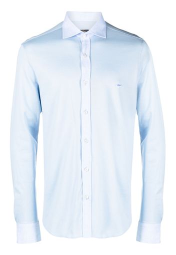 Paul & Shark logo-embroidered cotton shirt - Blu