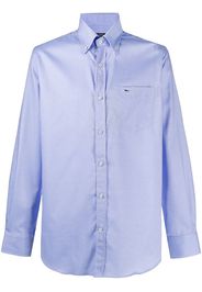 long-sleeved patch pocket shirt