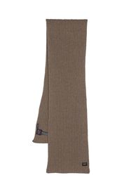 Paul & Shark logo-patch cashmere scarf - Marrone