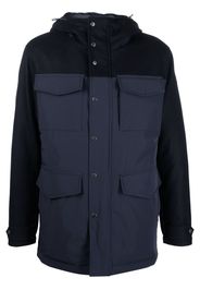 Paul & Shark multi-pocket down hooded coat - Blu