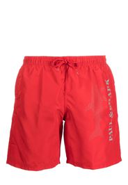 Paul & Shark logo-print swim shorts - Rosso