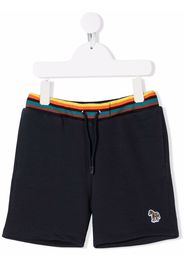 Paul Smith Junior Zebra-patch drawstring shorts - Blu