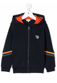 Paul Smith Junior logo zipped hoodie - Blu