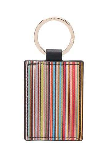 PAUL SMITH stripe print keyring - Nero