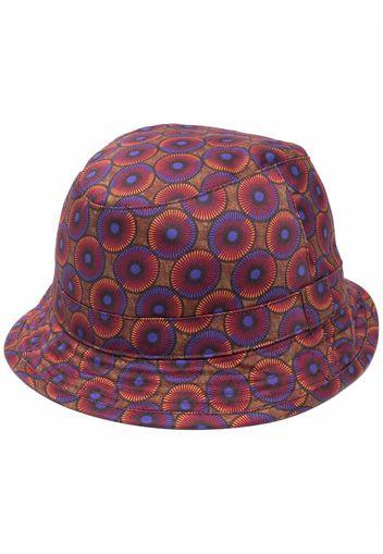 PAUL SMITH Spiral-print cotton bucket hat - Viola