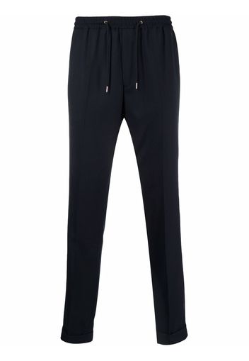 PAUL SMITH drawstring tapered leg trousers - Blu