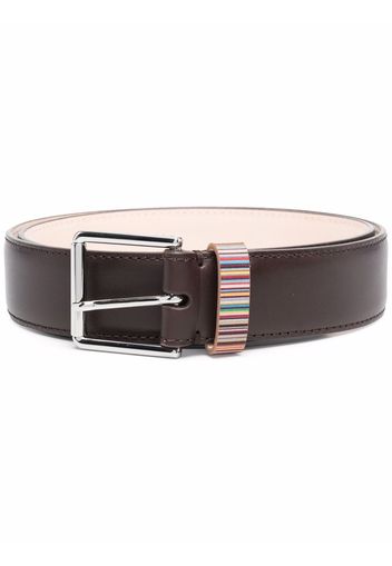 PAUL SMITH contrast stripe belt - Marrone