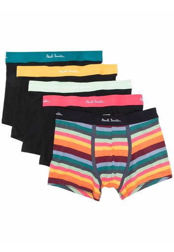 PAUL SMITH 5 pack logo-print boxers - Nero