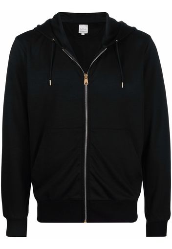 PAUL SMITH fine-knit zip-up hoodie - Nero