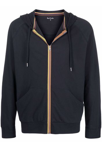 PAUL SMITH contrasting-trim zip-up hoodie - Blu