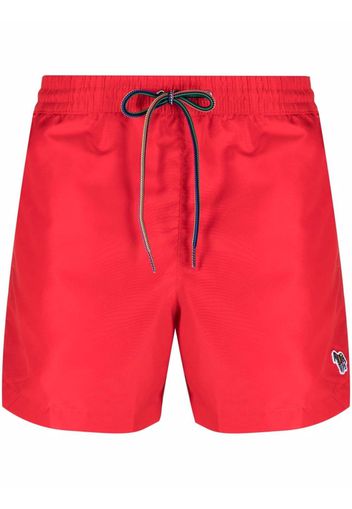 PAUL SMITH logo-patch swim shorts - Rosso