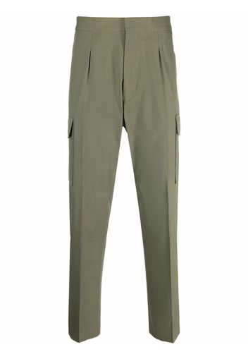 PAUL SMITH tapered organic-cotton cargo pants - Verde