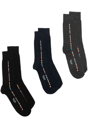 PAUL SMITH patterned socks three-pack - Nero