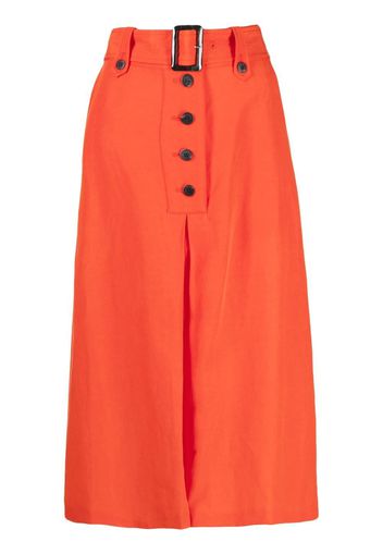 Paul Smith pleated A-line midi skirt - Arancione