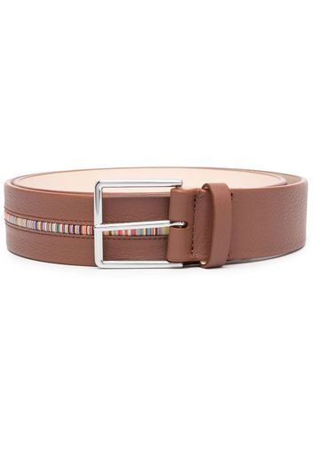 Paul Smith Artist-stripe leather belt - Marrone